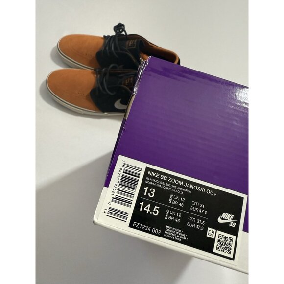 New Men’s Size 13 Black Nike SB Zoom Janoski  OG+ Skateboarding Shoes FZ1234 002